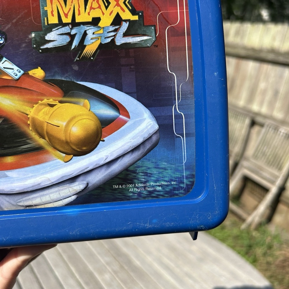 Max Steel Vintage Plastic Lunch box‎  2001 Blue - Picture 3 of 9